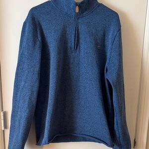 Crown & Ivy Men's Heathered Blue Zip-Up Sweater